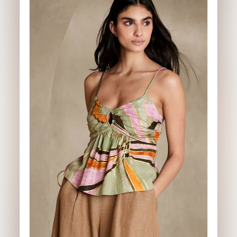 Banana Republic Maya Ruched Baby Doll Top,  New and Never Worn